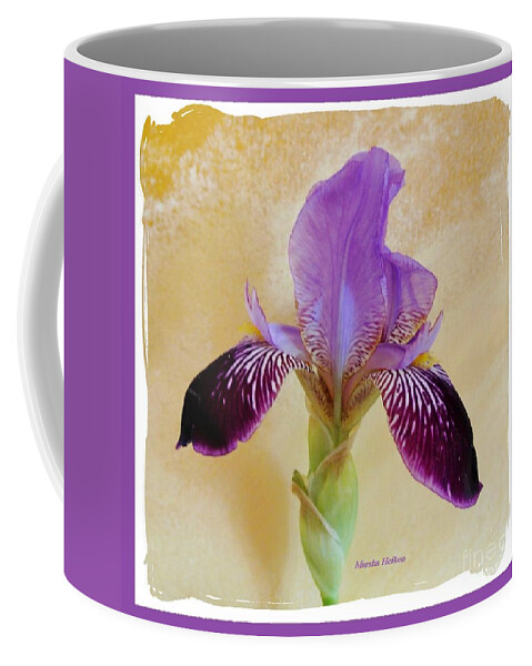 Photo Coffee Mug featuring the photograph Purple Elegant Iris by Marsha Heiken