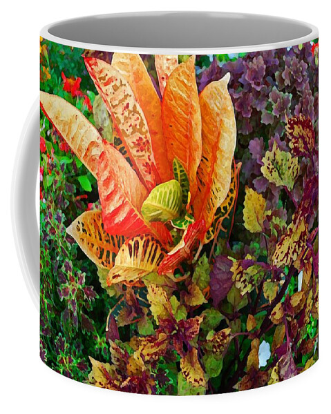 Flowers Coffee Mug featuring the digital art Purple flowers by Michael Thomas