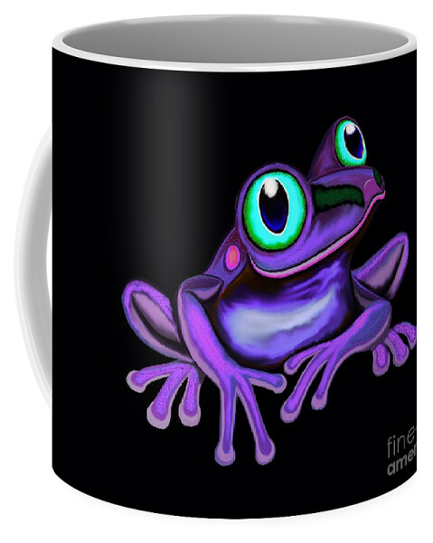 Frogs Coffee Mug featuring the painting Purple Frog by Nick Gustafson