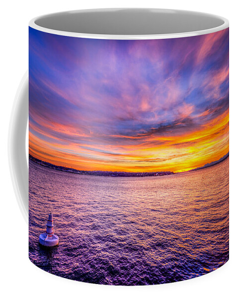 Seattle Coffee Mug featuring the photograph Purple Haze Sunset by Spencer McDonald