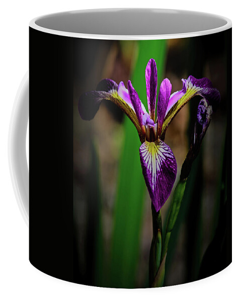 Floral Coffee Mug featuring the photograph Purple Iris by Tikvah's Hope
