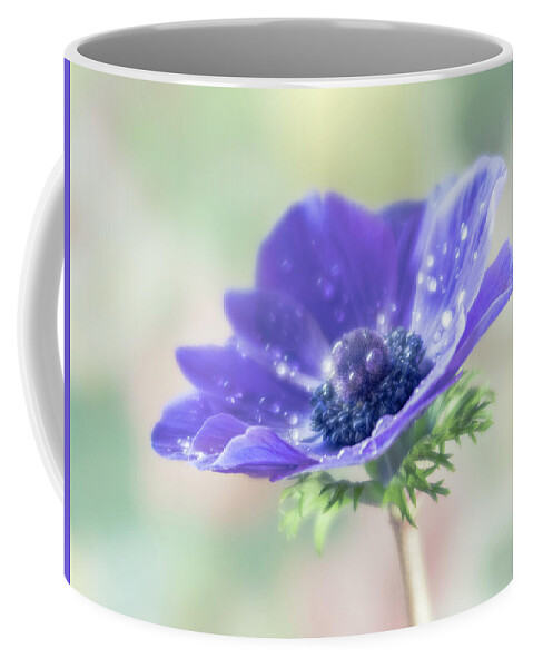 Anemone Coffee Mug featuring the photograph Purple is the pantone color for 2018. by Usha Peddamatham