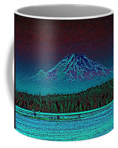 Mountain Coffee Mug featuring the digital art Purple Mountain Majesty by Tim Allen