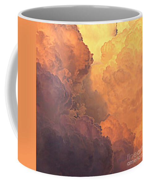 Clouds Coffee Mug featuring the photograph Purple Storm Clouds Square by Carol Groenen