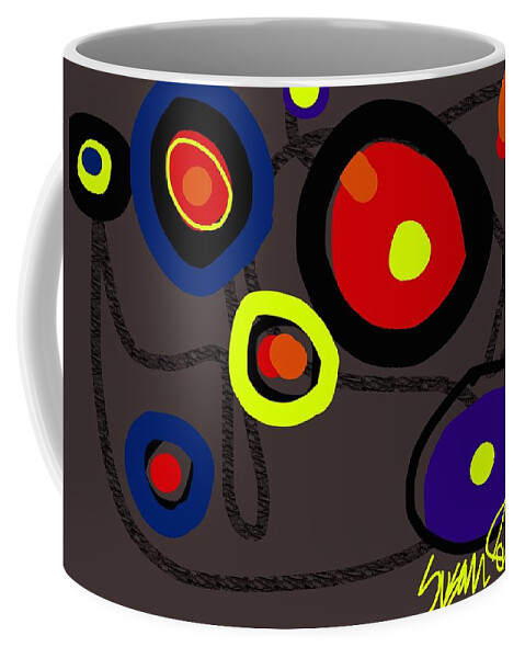 Miro Coffee Mug featuring the digital art Puzzled in a Pool of Thought by Susan Fielder