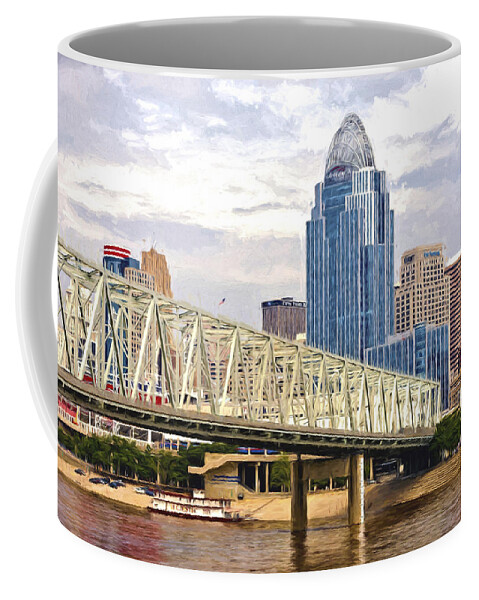 Cincinnati Coffee Mug featuring the photograph Queen City - Van Gogh by Anthony Baatz