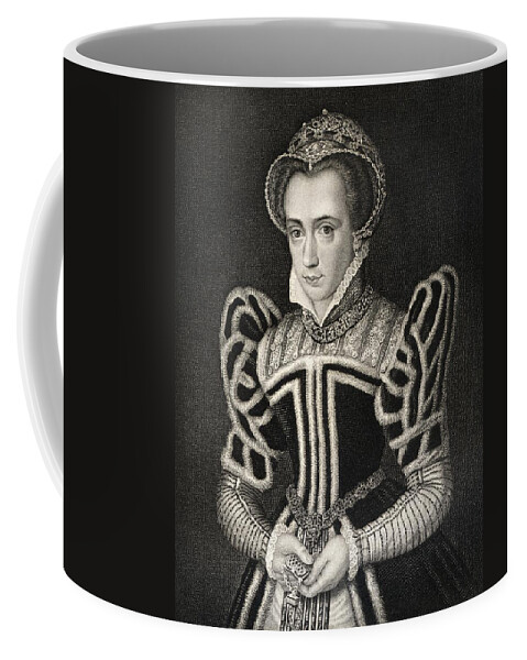 Mary Coffee Mug featuring the drawing Queen Mary Aka Mary Tudor Byname Bloody by Vintage Design Pics