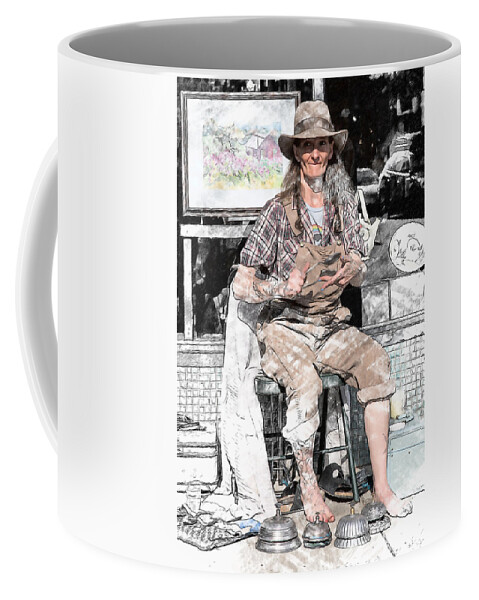 Buskers Coffee Mug featuring the photograph Queen of the Buskers by John Haldane