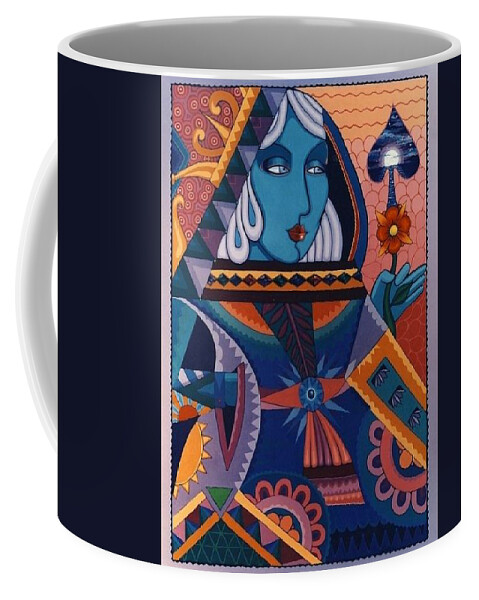 Portrait Coffee Mug featuring the painting Queen by Richard Laeton