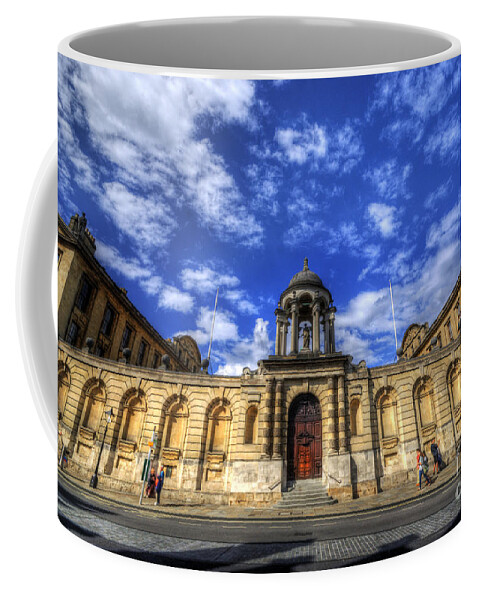 Yhun Suarez Coffee Mug featuring the photograph Queens College - Oxford by Yhun Suarez