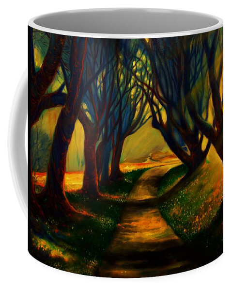 Emery Franklin Landscape Coffee Mug featuring the painting Quiet Evening by Emery Franklin