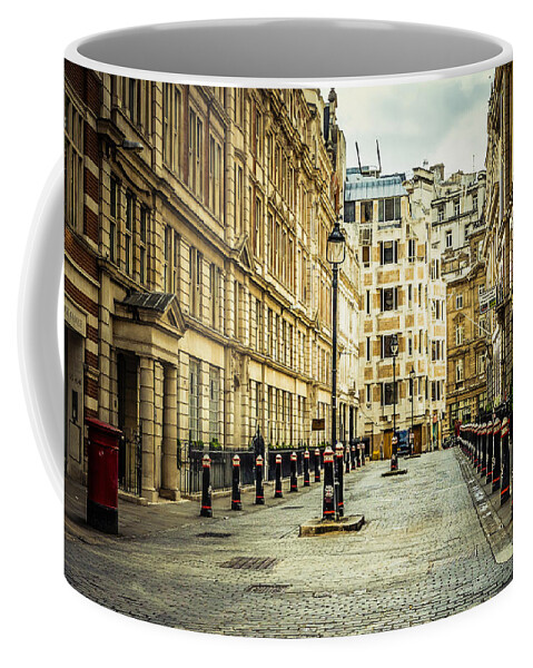 April 2015 Coffee Mug featuring the photograph Quiet Street Bishopsgate by Nicky Jameson