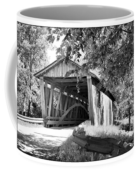 Coveredbridge Coffee Mug featuring the photograph Quinlan Bridge by Deborah Benoit