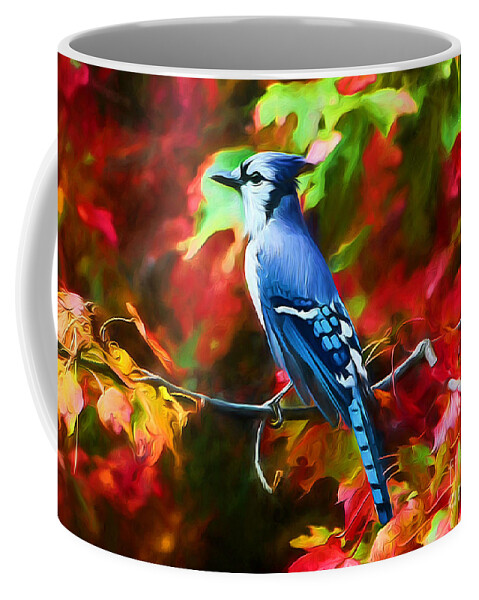 Blue Jay Coffee Mug featuring the photograph Quite Distinguished by Tina LeCour
