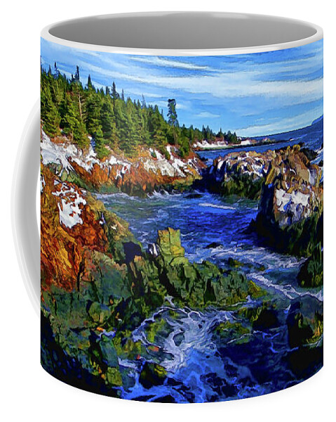 Nature Coffee Mug featuring the photograph Quoddy Coast Snow by ABeautifulSky Photography by Bill Caldwell