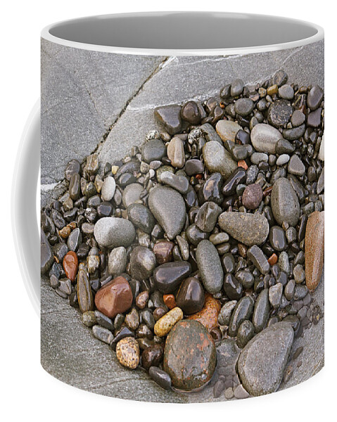 Rock Coffee Mug featuring the photograph Quoddy Head Pebble Pocket by Peter J Sucy