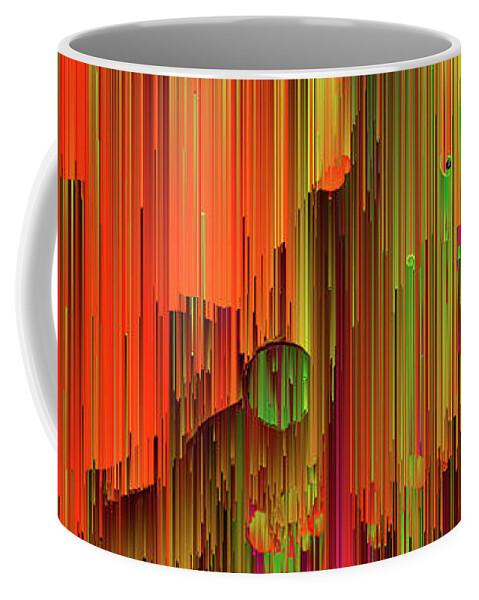 Pixel Coffee Mug featuring the digital art Radioactive - Pixel Art by Jennifer Walsh