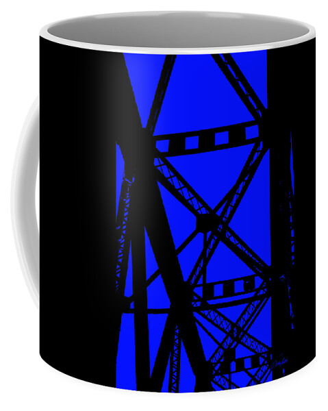  Coffee Mug featuring the photograph Railroad Bridge Beams by Nathan Little