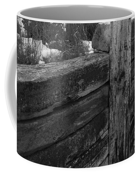 Railroad Ties Coffee Mug featuring the photograph Railroad ties by Robert WK Clark