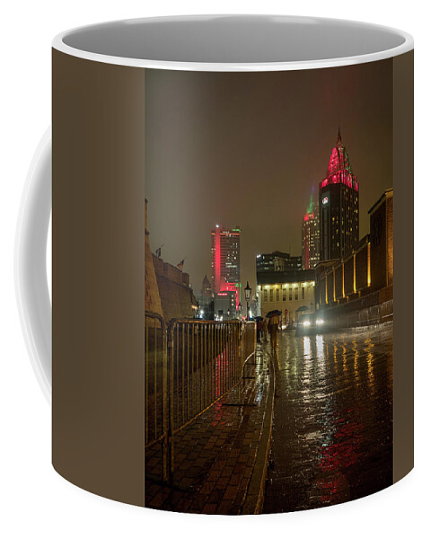 Rain Coffee Mug featuring the photograph Rain and Fog in Mobile by Brad Boland