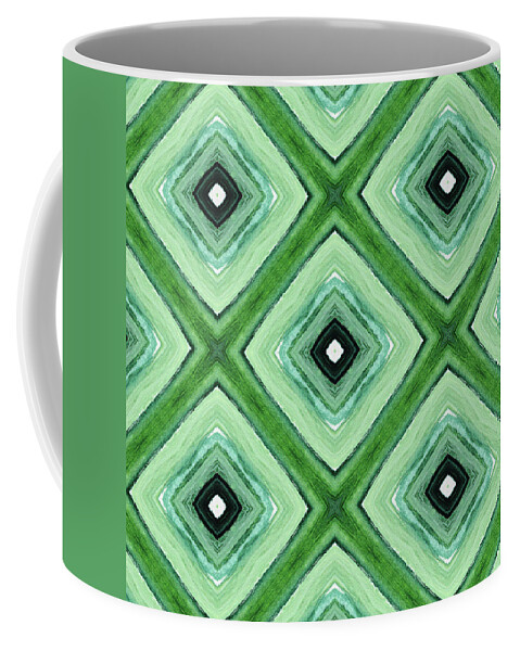 Abstract Coffee Mug featuring the mixed media Rain Forest 2- Art by Linda Woods by Linda Woods
