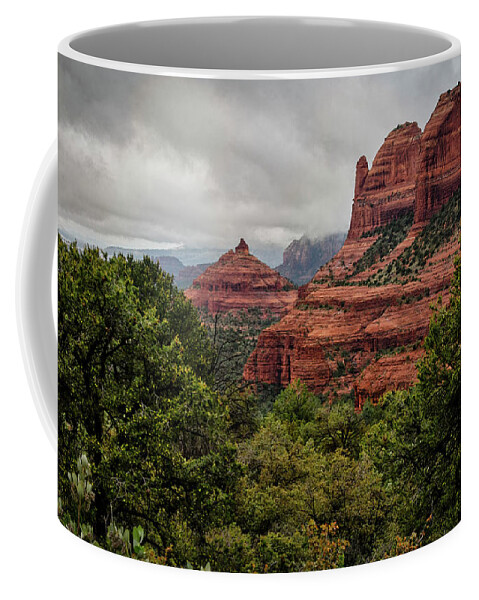 Sedona Coffee Mug featuring the photograph Rain Over Red Rocks by Saija Lehtonen