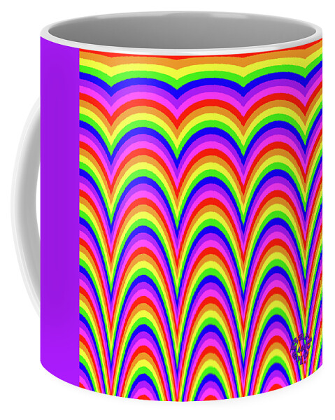 Rainbow Coffee Mug featuring the digital art Rainbow #4 by Barbara Tristan