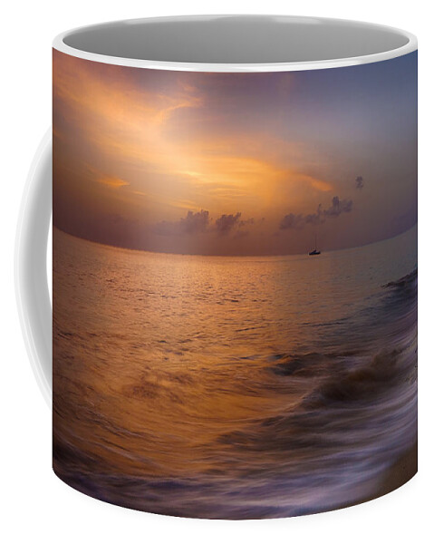 Pristine Coffee Mug featuring the photograph Rainbow Beach Sunset by Amanda Jones
