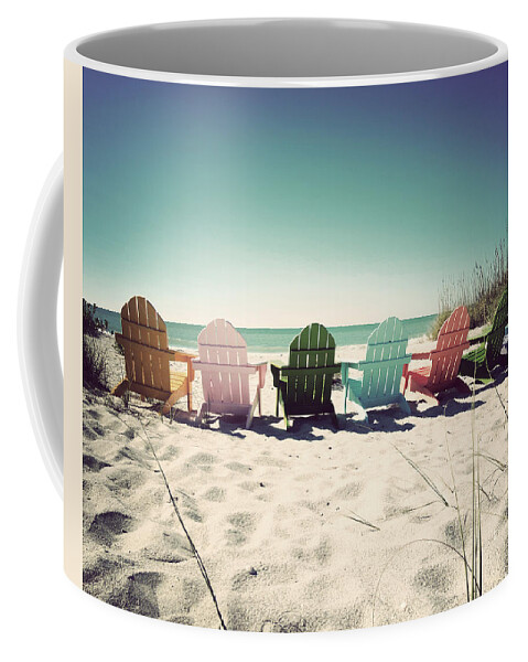 Florida Coffee Mug featuring the photograph Rainbow Beach-Vintage by Chris Andruskiewicz