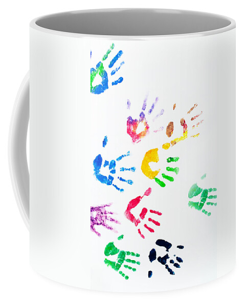 Rainbow Coffee Mug featuring the photograph Rainbow Color Arms Prints by Jenny Rainbow