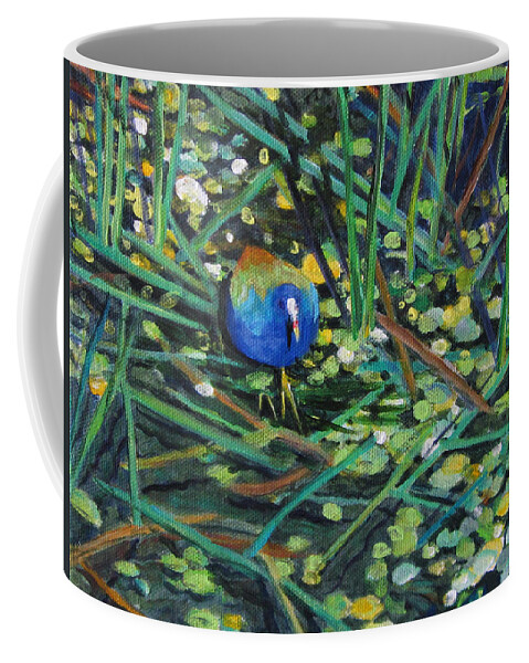 Gallinule Coffee Mug featuring the painting Purple Gallinule by Anne Marie Brown