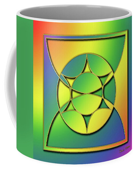 Rainbow Design 3 Coffee Mug featuring the digital art Rainbow Design 3 by Chuck Staley