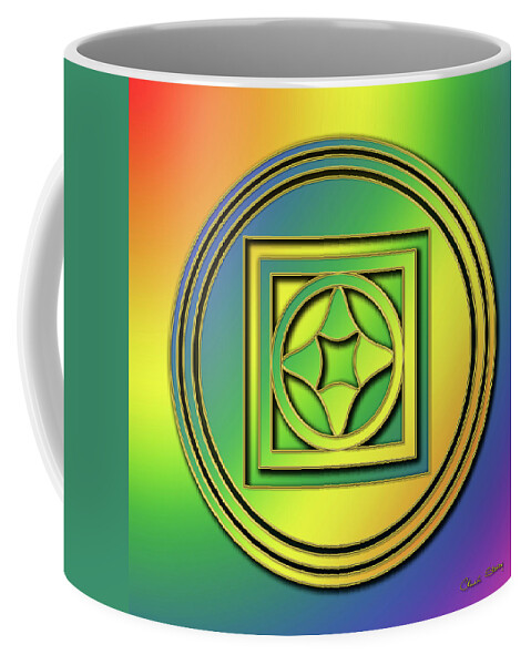 Rainbow Design 4 Coffee Mug featuring the digital art Rainbow Design 4 by Chuck Staley