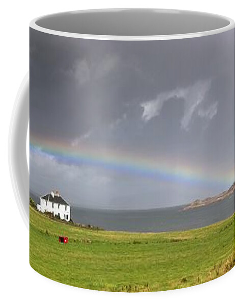John Coffee Mug featuring the photograph Rainbow, Island Of Iona, Scotland by John Short