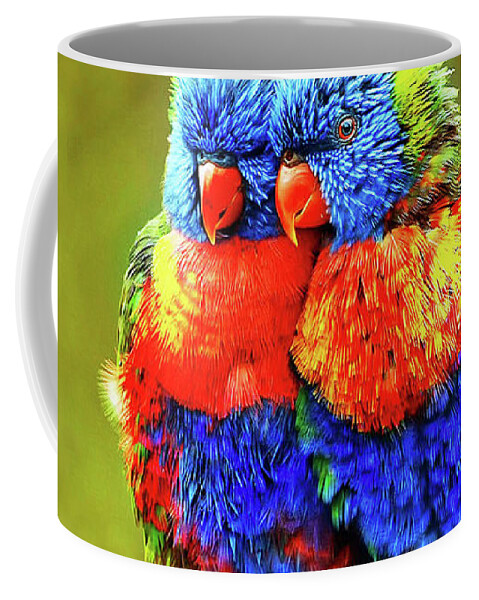 Rainbow Lorikeet Coffee Mug featuring the photograph Rainbow Lorikeet by Jackie Russo