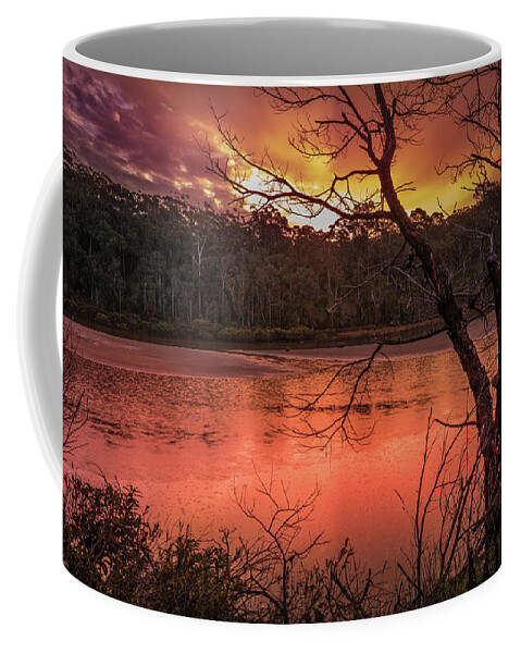 Sunset Coffee Mug featuring the photograph Raindrops on Nullica by Racheal Christian