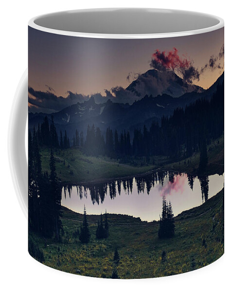 Mt. Rainier Coffee Mug featuring the photograph Rainier Color by Gene Garnace