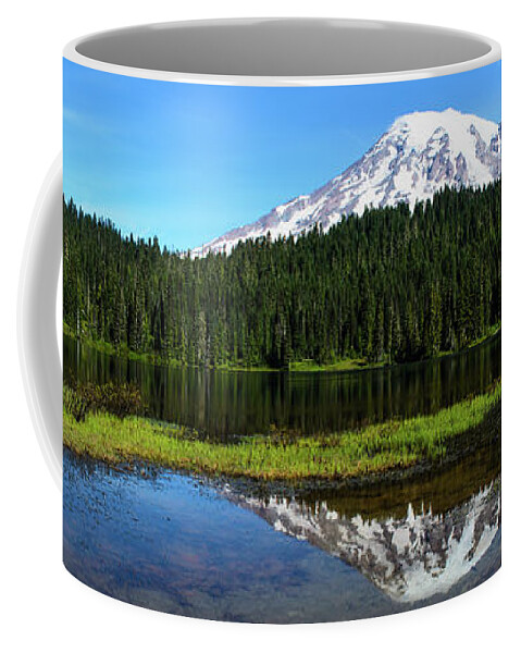 Mt Rainier Coffee Mug featuring the photograph Rainiers Reflection by Tikvah's Hope