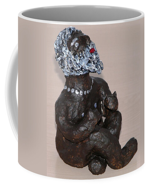 Sculpture Coffee Mug featuring the sculpture Rainwisher by Valerie Ornstein
