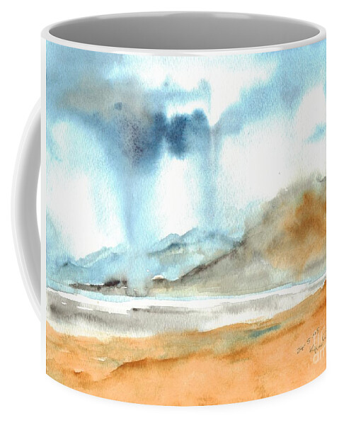 House Coffee Mug featuring the painting Rainy Crete by Karina Plachetka