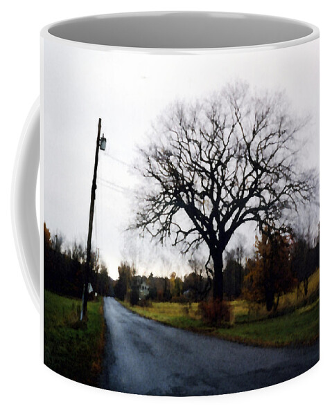 Landscape Coffee Mug featuring the painting Rainy Day by Paul Sachtleben