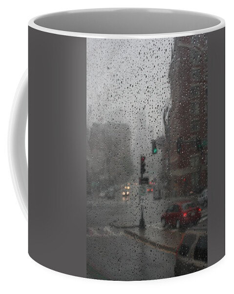 Cityscape Coffee Mug featuring the photograph Rainy Days in Boston by Julie Lueders 