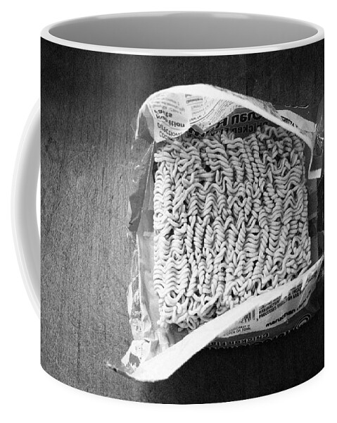 Noodles Coffee Mug featuring the photograph Ramen- Black and White Photography by Linda Woods by Linda Woods