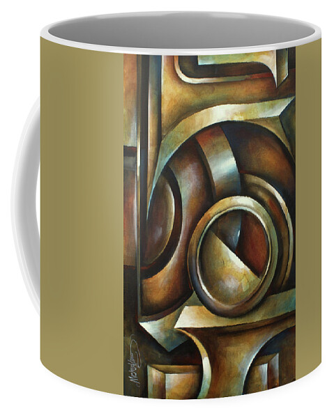 Shapes Coffee Mug featuring the painting Random Containment by Michael Lang