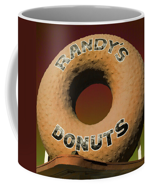 Randy's Donuts Coffee Mug featuring the photograph Randy's Donuts - 2 by Stephen Stookey