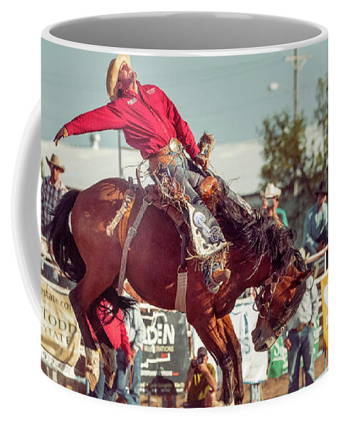 Rodeo Coffee Mug featuring the photograph Rank Ride by Todd Klassy