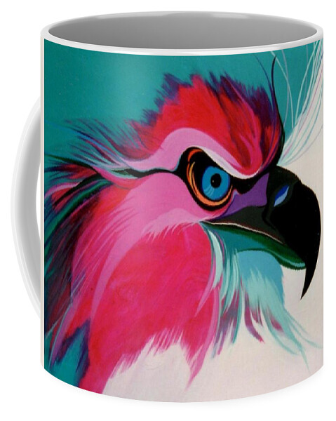 Birds Coffee Mug featuring the painting Raptor Rapture by Marlene Burns