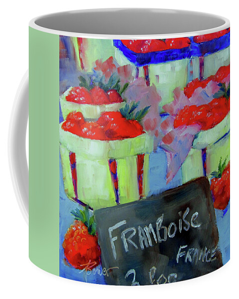 Raspberries Coffee Mug featuring the painting Raspberries Provencal by Adele Bower