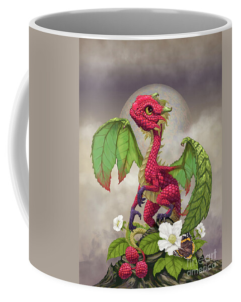Dragon Coffee Mug featuring the digital art Raspberry Dragon by Stanley Morrison