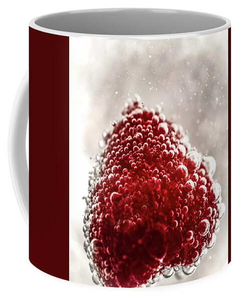 Raspberry Coffee Mug featuring the photograph Raspberry heart by Lilia S